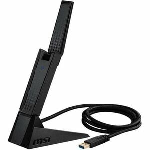 MSI IEEE 802.11ax Tri Band Wi-Fi Adapter for Desktop Computer/Notebook/Wireless Router - USB 3.2 Gen 1 - 5.27 Gbit/s - 2.4