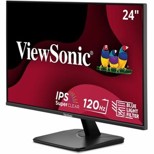 ViewSonic VA2456A-MHD 24 Inch IPS 1080p Monitor with 120Hz, Eye Care, HDMI, DisplayPort, and VGA Inputs for Home and Offic