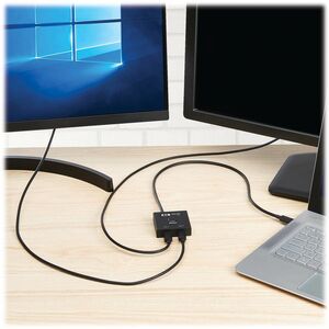 Eaton Tripp Lite Series 2x1 Bi-Directional USB-C Switch - 8K 60 Hz Video, HDCP Passthrough, USB 3.2 Gen 2, 100W PD Chargin