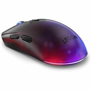 Lenovo Legion M410 Gaming Mouse - Radio Frequency - USB Type C - 6 Button(s) - Transparent Black - Cable/Wireless - 2.40 G