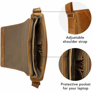 dbramante1928 ApS Marselisborg Carrying Case (Messenger) for 35.6 cm (14") Apple Notebook, MacBook - Golden Brown - Leathe