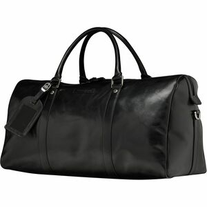 dbramante1928 ApS Kastrup 2 Carrying Case (Duffel) Travel Essential - Black - Full Grain Leather Body - Shoulder Strap, Ha