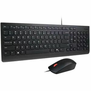 Lenovo Essential Keyboard & Mouse - Nordic - USB Type A Membrane Cable Keyboard - Keyboard/Keypad Color: Black - USB Type 