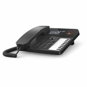 Gigaset DESK 600 Standard-Telefon - Wandmontierbar, Desktop - Schwarz - Freisprecheinrichtung - Hörhilfen-kompatibel