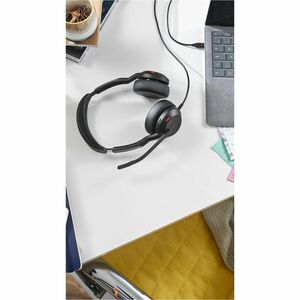 Jabra Evolve2 50 Wired/Wireless On-ear Stereo Headset - Microsoft Teams Certification - Binaural - Supra-aural - 3000 cm -
