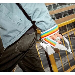 Polaroid Adjustable Shoulder Strap - Loop Attachment - 35.6 mm Width x 1.1 m Length - Rainbow White - Polyester