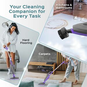 Turonic ST3 10-in-1 Steam Mop - 1500W Floor Steamer with Detachable Handle - 110°C Steam, 25-Min Runtime, Handheld Cleaner