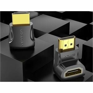 HDMI 90 DEGREE MALE TO FEMALE A DAPTER BLACK