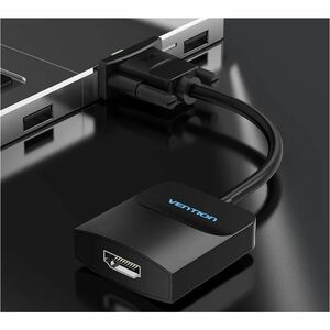 Vention ACN A/V Adapter - 1 x 15 pin HD-15 VGA - Male - 1 x HDMI Digital Audio/Video - Female, 1 x Mini-Phone audio - Fema