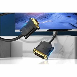 Vention EABB 1.50 m DVI/VGA Video Cable - Cable for Desktop PC, Notebook, Computer, Monitor, TV, Projector - First End: 1