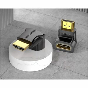 HDMI 90 DEGREE MALE TO FEMALE A DAPTER BLACK 2 PACK