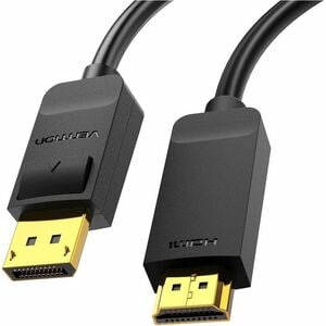 Vention HAGB 2 m DisplayPort/HDMI A/V Cable - Cable for Audio/Video Device, TV, Projector - First End: 1 x DisplayPort 1.4