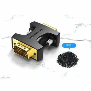Vention DDEB0 Video Adapter - 1 x 15-pin HD-15 VGA - Male - 1 x 15-pin HD-15 VGA - Male - 1920 x 1080 Supported - Black