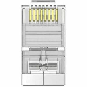Vention IDB Gold Plated Network Connector - 10 Unit - 1 x RJ-45 Network - Male - Silver, Transparent