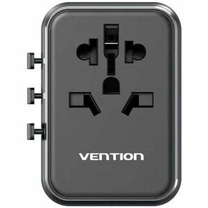 Vention FJE 20 W AC Adapter - Box - Universal Adapter - 2 USB - 1 USB Type-C - For Notebook, Hair Dryer, Kettle, Cooker, F