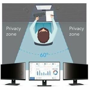 Filtro per la privacyV7 ScreenSentry PS240W9AMAnti-riflesso - TAA Conforme - Per 61 cm (24") Widescreen LCD Monitor, Compu