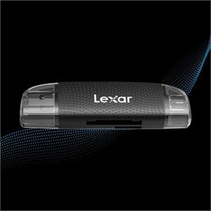 Lexar 2 Slot(s) 2-in-1 Flash Reader - USB 3.2 (Gen 1) Type A, USB 3.2 (Gen 1) Type C - External - 25.63 MB/s - SDXC - 2 To