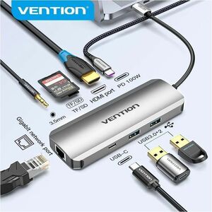 Vention TOMHB Docking Station for Hard Drive, U Disk, Tablet, Keyboard, Gaming Console, Cellular Phone, Smartphone, Notebo
