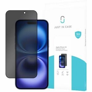 Just in Case 9H Tempered Glass Privacy Screen Protector for iPhone 16 - Black - 1 Pack - For OLED iPhone 16 - Scratch Resi