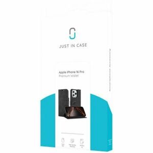 Just in Case Carrying Case (Wallet) Apple iPhone 16 Pro Smartphone - Black - Scratch Resistant, Bump Resistant, Drop Resis
