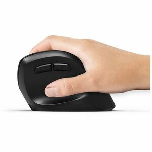 Port Connect ERGO Mouse - Bluetooth/Radio Frequency - USB Type A, USB Type C - Optical - 5 Button(s) - Black - Wireless - 