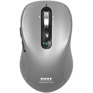 Port Connect EXPERT Mouse - Bluetooth/Radio Frequency - Optical - 6 Button(s) - Grey - Wireless - 2.40 GHz - Rechargeable 