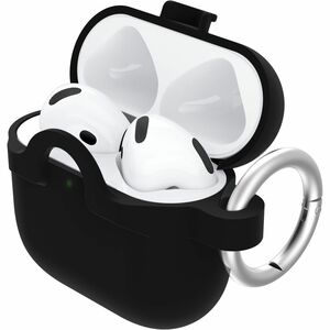 OtterBox Carrying Case Apple AirPods - Black Crystal - Polycarbonate, Synthetic Rubber Body - 4.9 mm Height x 62.1 mm Widt