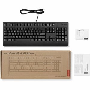 Tastiera Lenovo Preferred Pro IICavo Connettività - USB Tipo A Interfaccia - Italiano - Nero - Plunger/a membrana Keyswitc