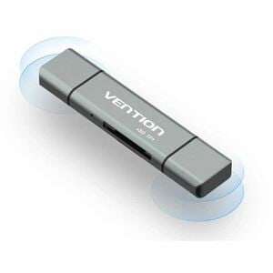 Vention CCJH0 2 Slot(s) Flash Drive/Flash Card Reader - USB 2.0, Micro USB, USB Type C - 1 / Pack - 256 GB Flash Drive - 6