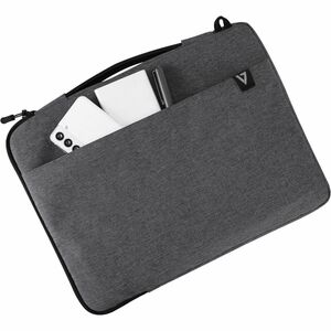 V7 CSE14-ECO Tasche (Sleeve) für 35,6 cm (14 Zoll) bis 35,8 cm (14,1 Zoll) Notebook - Grau - Polyethylenterephthalat (PET)