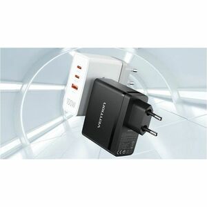 Vention FEG 100 W AC Adapter - Box - Universal Adapter - 1 USB - 2 USB Type-C - For MacBook Pro - Europe - 120 V AC, 230 V