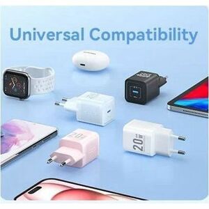 Vention FEP 20 W AC Adapter - Box - Universal Adapter - 1 USB Type-C - For iPhone, iPad Pro, iPad Air, iPad mini - Europe 