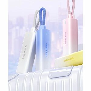Vention FHW Power Bank - Gradient Gray - For iPhone - 1 x Type-C 20W - Lithium Polymer (Li-Polymer) - 5000 mAh - 20 W - 3 