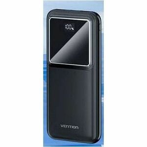 Vention FHK Power Bank - Black - For Electric Toothbrush, Desk Lamp, USB Fan, Wireless Earphone, Smartwatch, iPhone - 1 x 