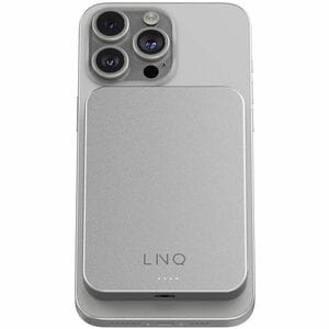 LinQ ProCharge Power Bank - Metallic - For Smartphone, iPhone - 1 x Type-C 20W - 5000 mAh - 2 x USB - Metallic