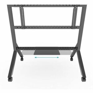 B-Tech Momentum Display Cart - 125 kg Capacity - 4 Casters - Steel - 1778 mm Width x 762 mm Depth x 1244.6 mm Height - Bla