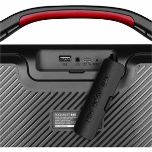 Vorago BSP-440 Pórtatil Bluetooth Sistema de Altavoces - 20W RMS - Negro - 80Hz a 16kHz - Batería Recargable - USB - 1