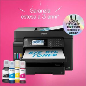 Epson ET-16605 Wired & Wireless EcoTank Inkjet Multifunction Printer - Colour - Black - Copier/Fax/Printer/Scanner - 32 pp