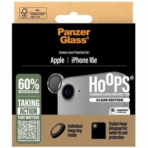 PanzerGlass Hoops Camera Lens Protector - Transparent - Glass, Silicone, Metal