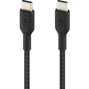 BOOSTCHARG Braided USB-C to C Cable 2 Meter SnC Up to 60W Black