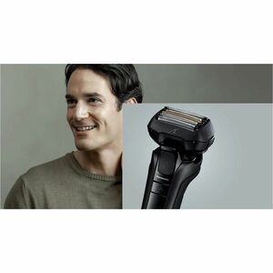 Panasonic ES-LV6U Shaver - Black - 5 x Stainless Steel Blades - 0.83 Hour Maximum Battery Run Time - 1 Hour Maximum Batter