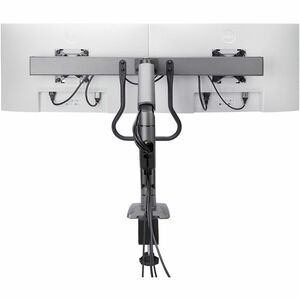 StarTech Desk Mount Dual Monitor Arm w/Crossbar, Up To 27" Display, VESA 75x75/100x100, Max 33lb/15kg, C-Clamp, Mechanical