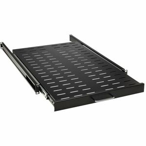 Tripp Lite series SmartRack SRSHELF4PSLVENT 1U Rack-mountable Rack Shelf for Data Center, Server, LAN Switch - Black Powde