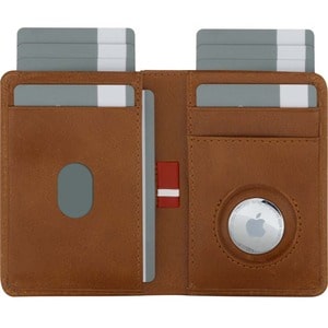 dbramante1928 ApS Billund Carrying Case (Wallet) AirTag - Tan - RFID Resistant - Full Grain Leather Body - 1