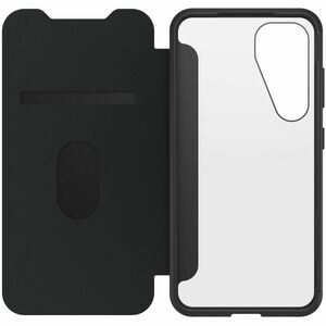 Sacoche de transport OtterBox React - Folio Style Samsung Galaxy S25 Smartphone - Black Crystal (Transparent/Noir) - Résis