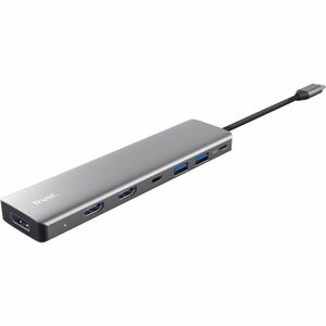 Trust Dalyx USB-Typ C Docking Station für Tastatur, Maus, Festplatte, Notebook, Monitor - Ladefunktion - 3 Unterstützte Di