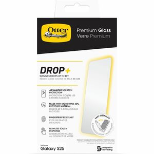 OtterBox Premium Glass 9H Aluminosilicate Tempered Glass Screen Protector for Samsung Galaxy S25 - Clear - 1 - For AMOLED 