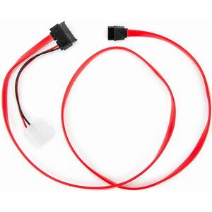 Rocstor 36in Slimline SATA to SATA w/ LP4 Adapter - 3 ft LP4/SATA Data Transfer Cable for Motherboard, Optical Drive, Comp