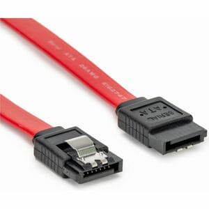 Rocstor 24in Latching SATA Cable - M/M - 2 ft SATA Data Transfer Cable for Workstation, Server, Hard Drive, Motherboard, C