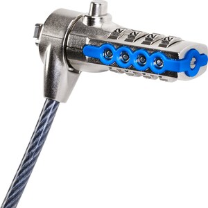 Targus DEFCON PA410E Cable Lock For Notebook, Computer - 2 m (4 mm Dia) Cable - Resettable - 4-digit - Combination Lock - 